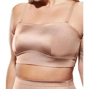 Yitty Headliner Shaping Bandeau Bra Brown Sugar XL Removable Straps Clean Girl